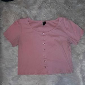 WOMENS SMALL PINK CROP TOP